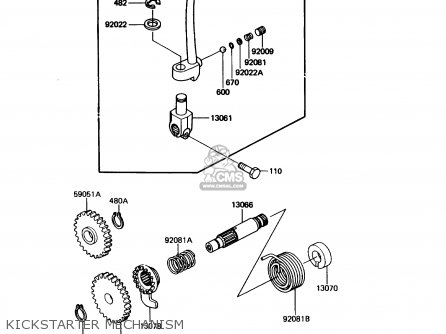 KICKSTARTER MECHANISM - KX60-B3 1987 USA
