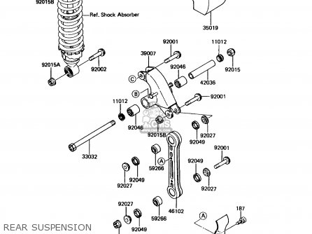 REAR SUSPENSION - KX60-B3 1987 USA
