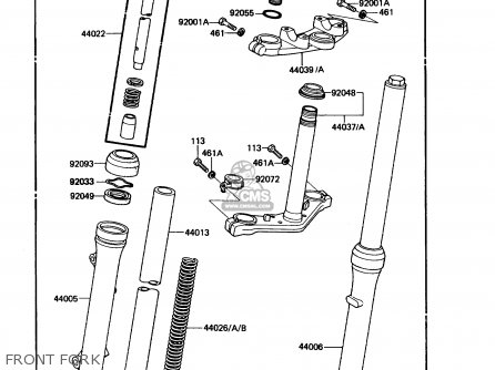 FRONT FORK - KX60-B3 1987 USA