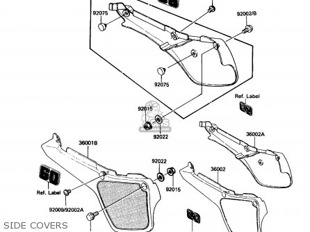SIDE COVERS - KX60-B3 1987 USA