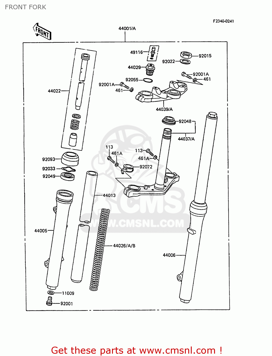 FRONT FORK KX60-B4 1988 UNITED KINGDOM