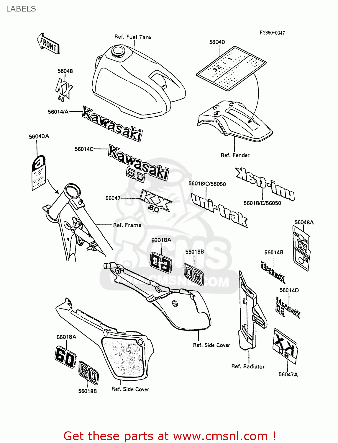 LABELS KX60-B4 1988 UNITED KINGDOM
