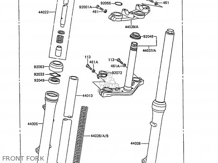 FRONT FORK - KX60-B4 1988 UNITED KINGDOM