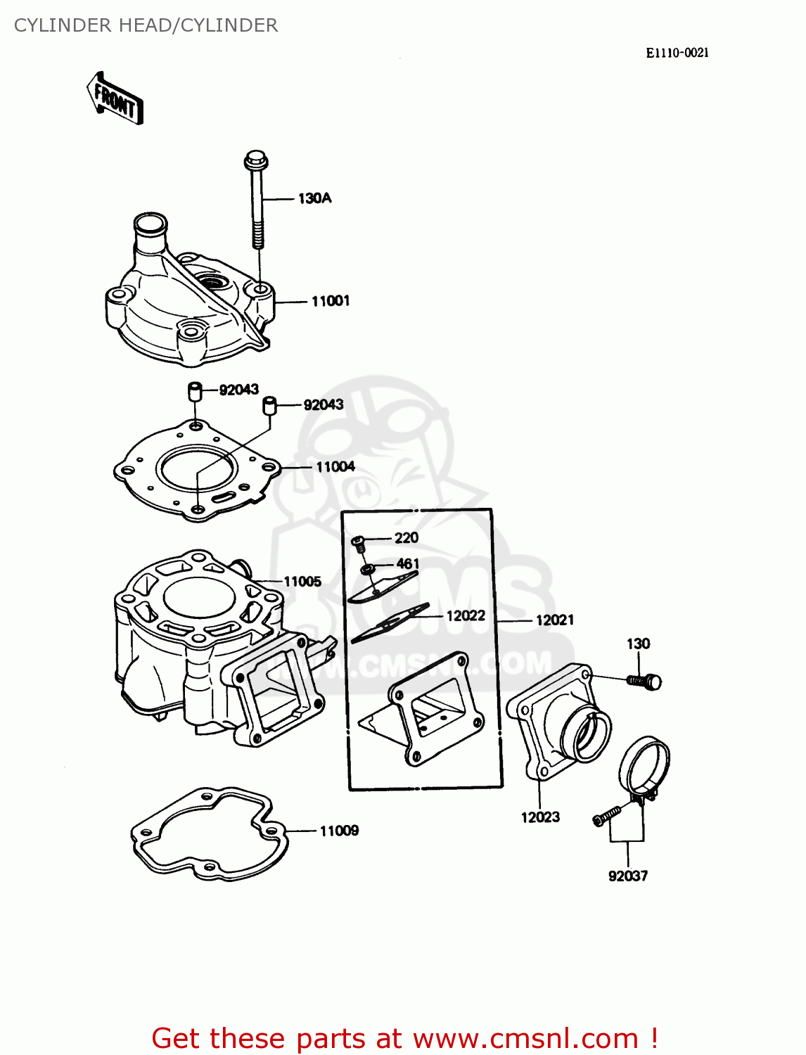 CYLINDER HEAD/CYLINDER KX60-B4 1988 USA