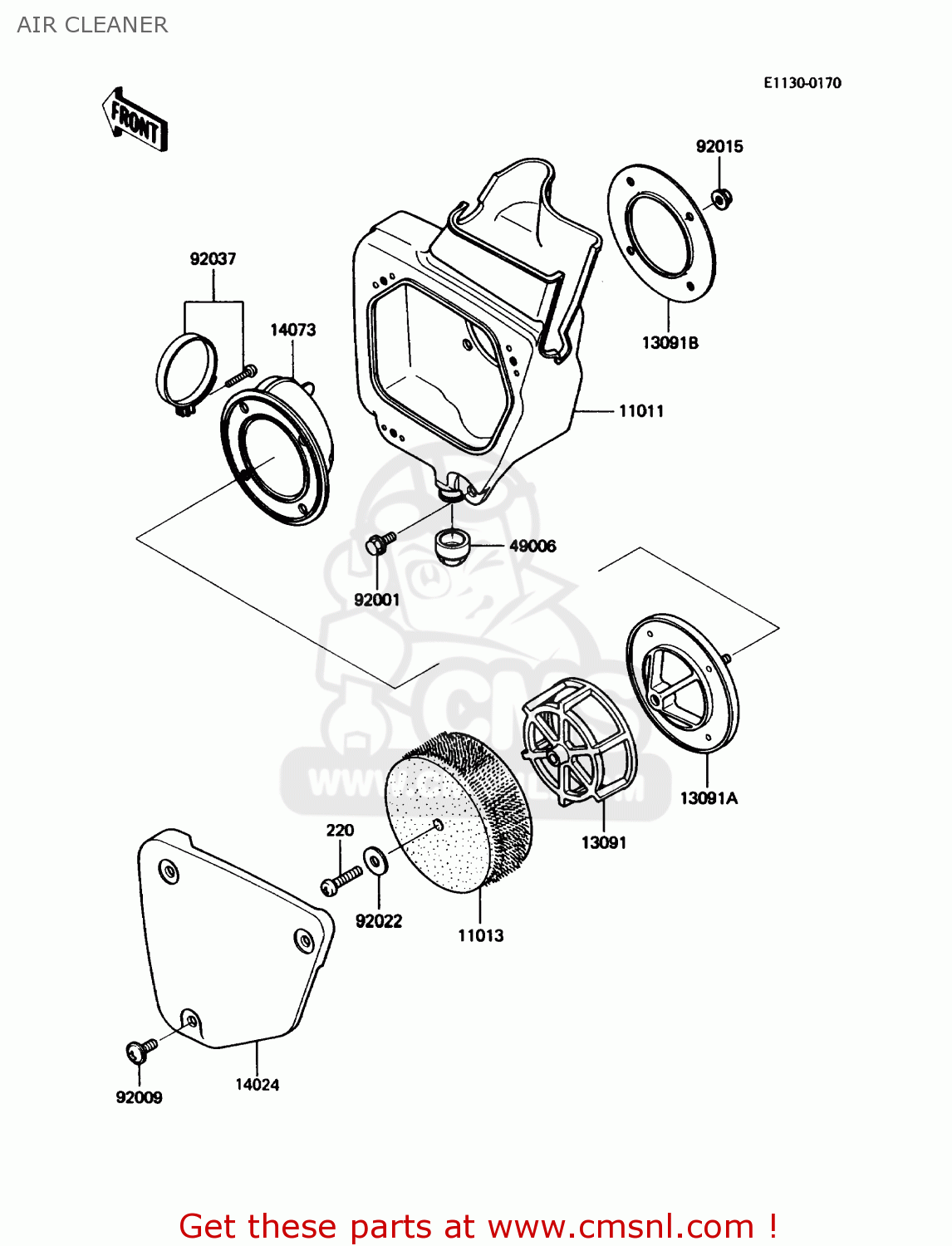 AIR CLEANER KX60-B4 1988 USA