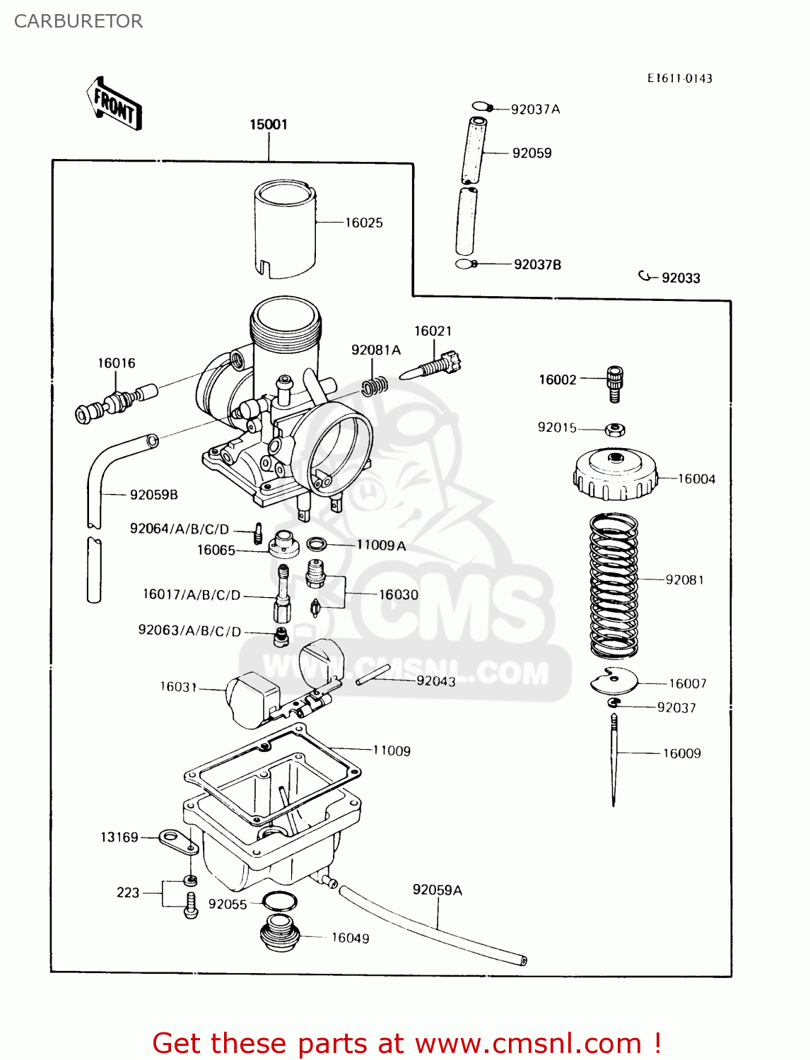 CARBURETOR KX60-B4 1988 USA