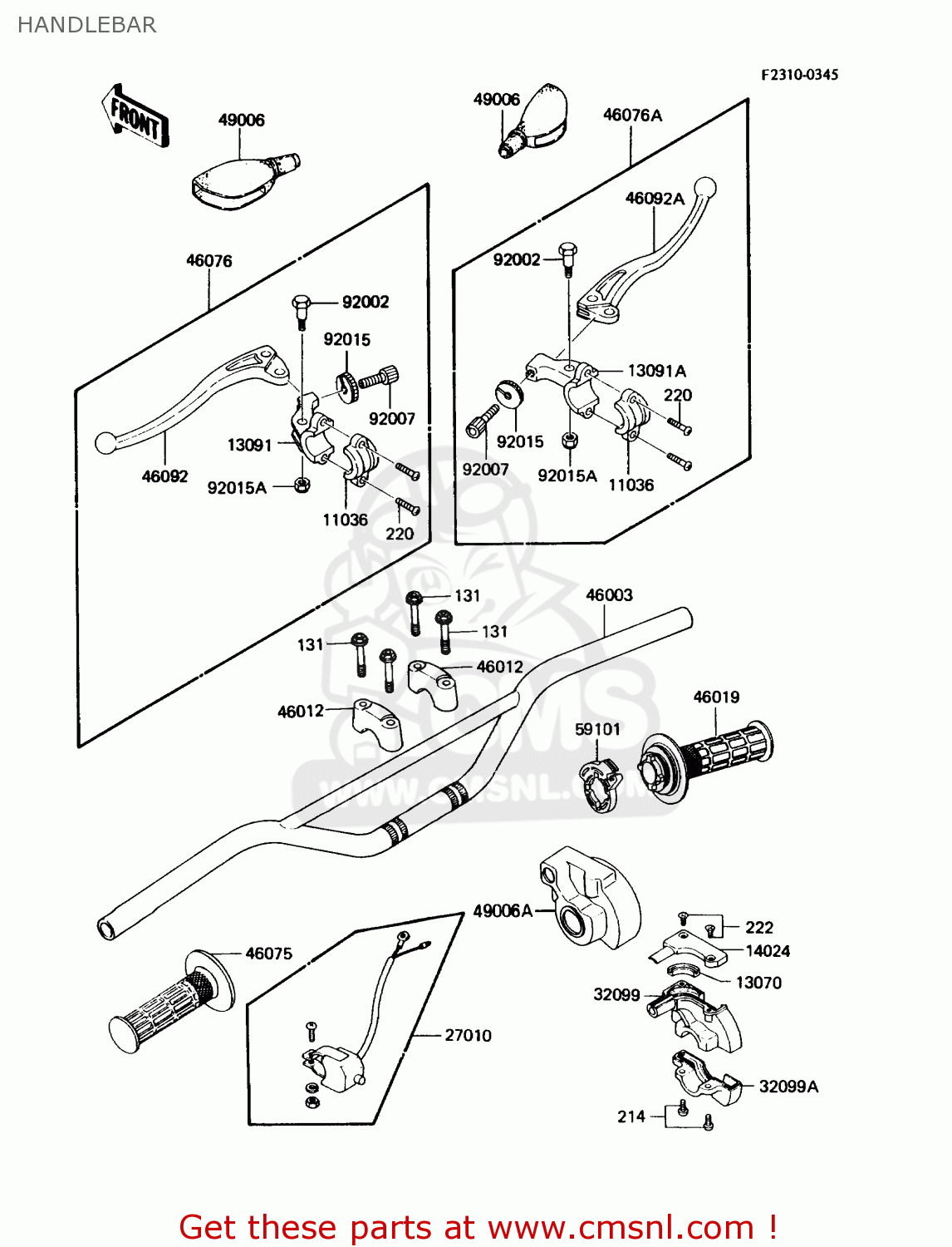 HANDLEBAR KX60-B4 1988 USA
