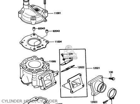 CYLINDER HEAD/CYLINDER - KX60-B4 1988 USA