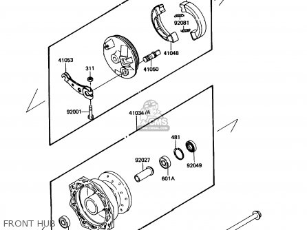 FRONT HUB - KX60-B4 1988 USA