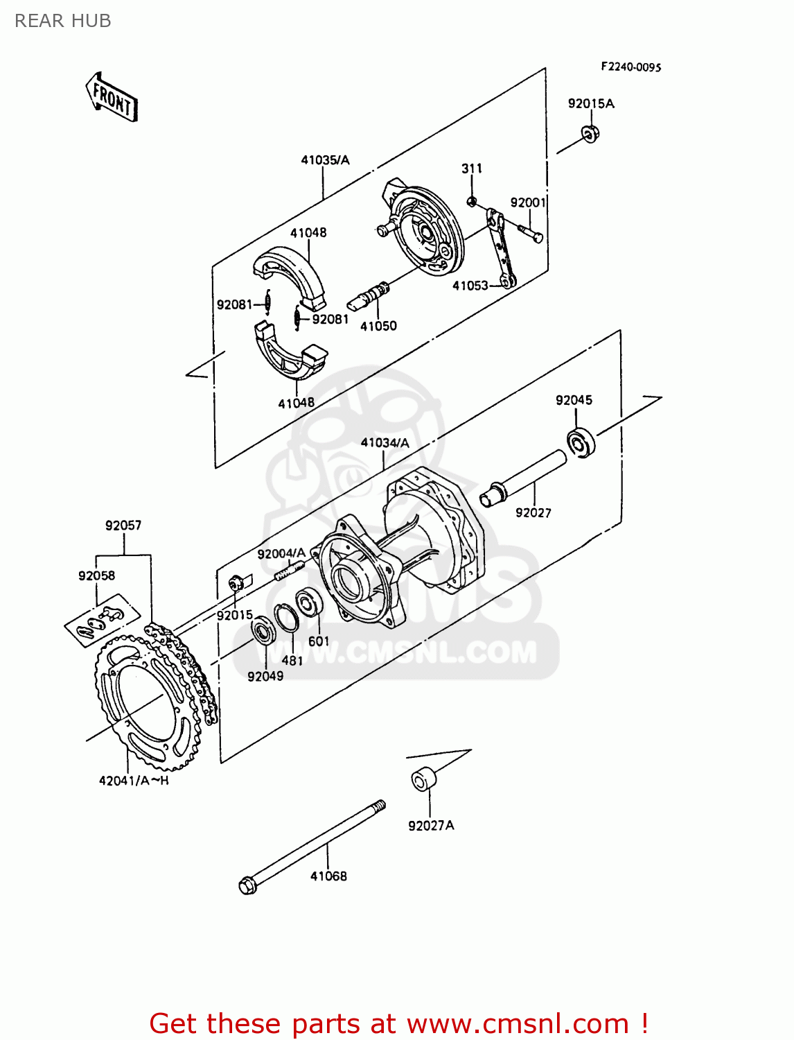 REAR HUB KX60-B5 1989 UNITED KINGDOM