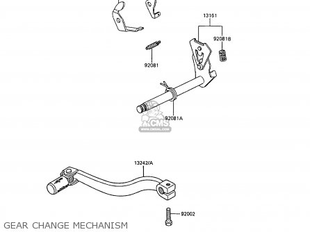 GEAR CHANGE MECHANISM - KX60-B5 1989 UNITED KINGDOM