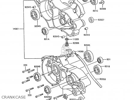 CRANKCASE - KX60-B5 1989 UNITED KINGDOM