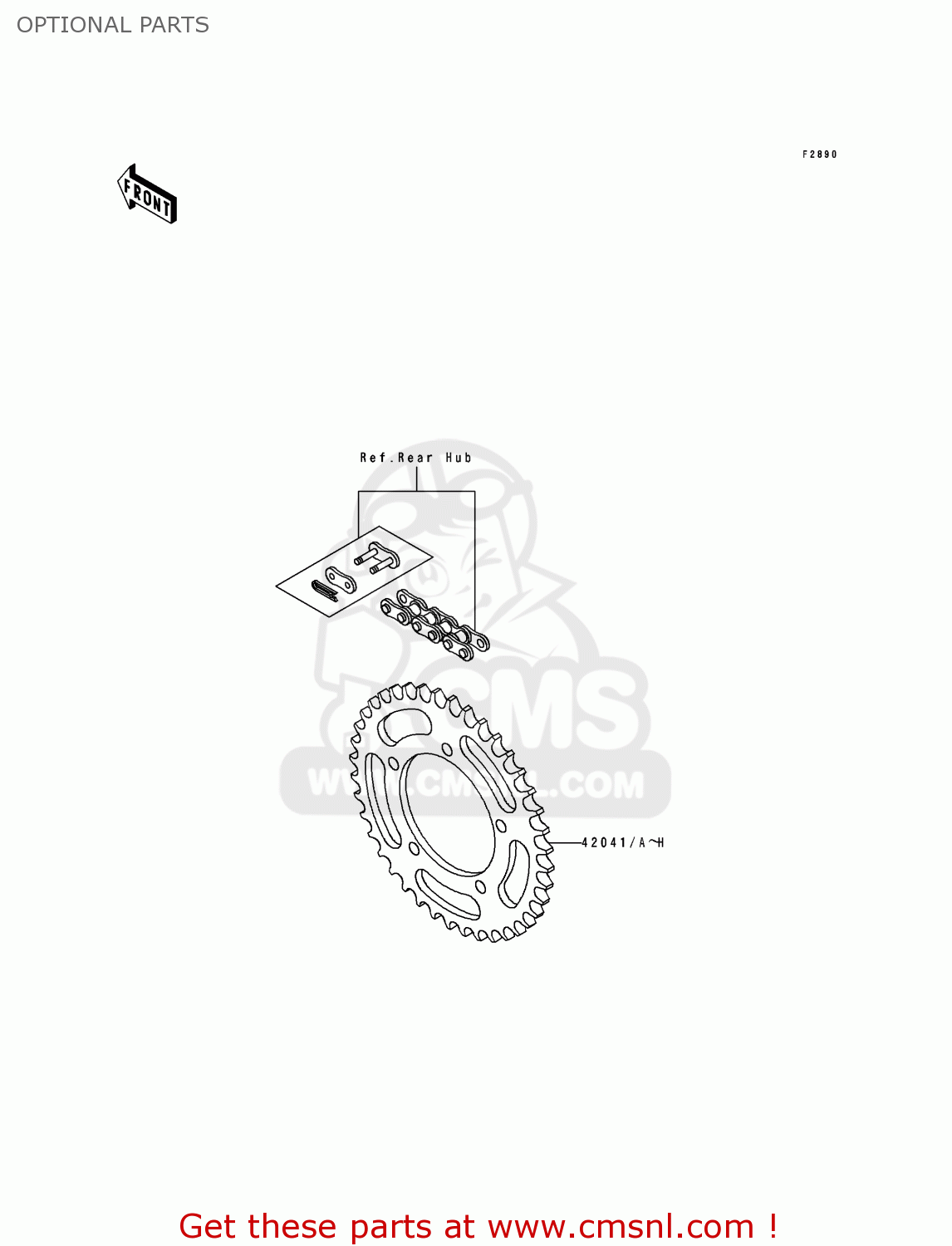 OPTIONAL PARTS KX60-B6 1990 UNITED KINGDOM AL AS