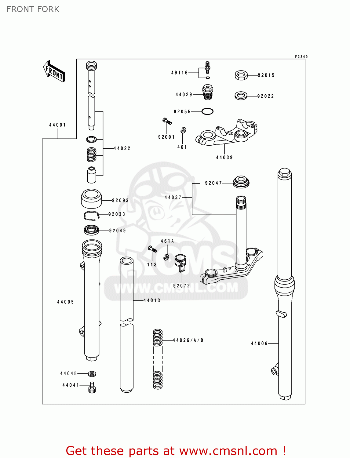 FRONT FORK KX60-B6 1990 USA