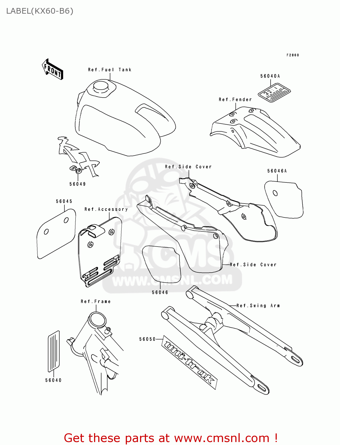 LABEL(KX60-B6) KX60-B6 1990 USA