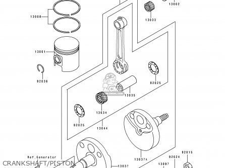 CRANKSHAFT/PISTON - KX60-B6 1990 USA