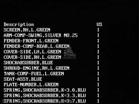 1991 KX60-B7      7F LIME GREEN - KX60-B6 1990 USA