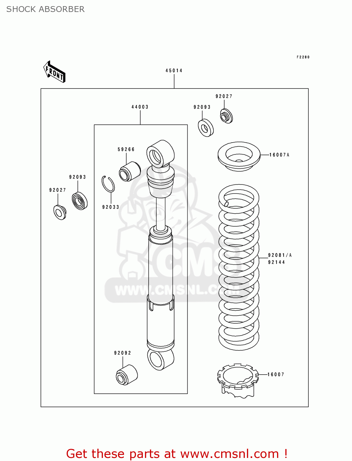 SHOCK ABSORBER KX60-B7 1991 UNITED KINGDOM AL AS