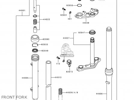 FRONT FORK - KX60-B7 1991 USA
