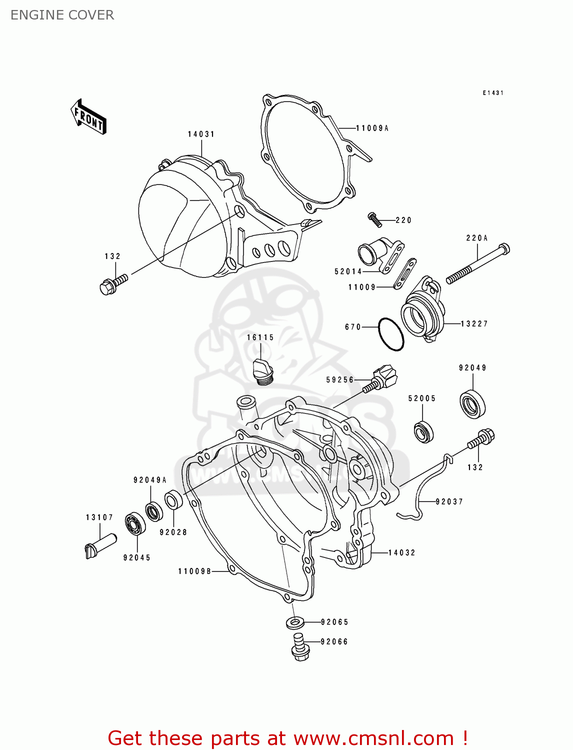 ENGINE COVER KX60-B8 1992 EUROPE AS