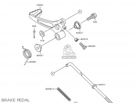 BRAKE PEDAL - KX60-B8 1992 EUROPE AS