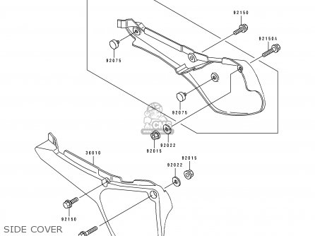 SIDE COVER - KX60-B8 1992 EUROPE AS