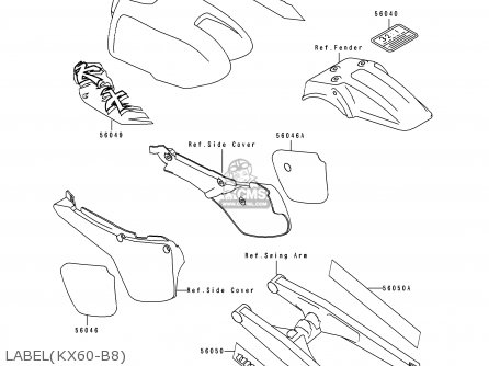 LABEL(KX60-B8) - KX60-B8 1992 EUROPE AS