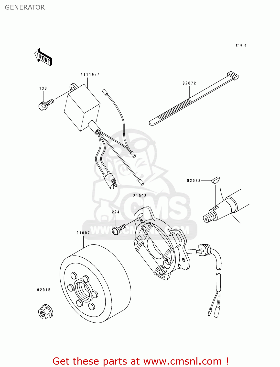 GENERATOR KX60-B8 1992 USA CANADA