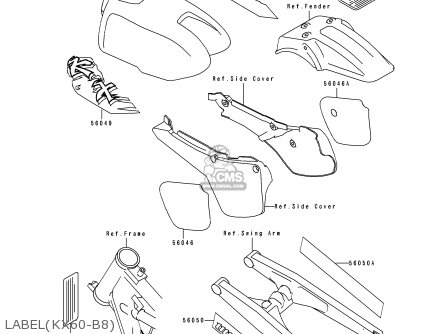 LABEL(KX60-B8) - KX60-B8 1992 USA CANADA