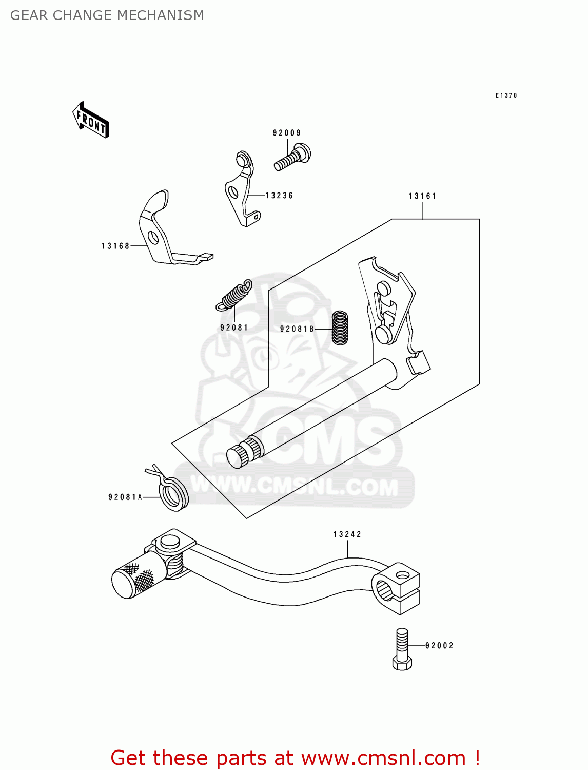 Kawasaki KX60-B9 1993 EUROPE AS GEAR CHANGE MECHANISM - buy original ...