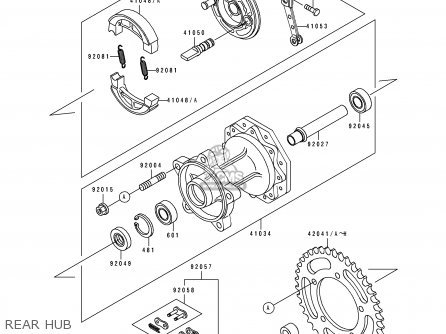 REAR HUB - KX60-B9 1993 USA CANADA