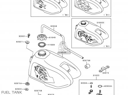 FUEL TANK - KX60-B9 1993 USA CANADA