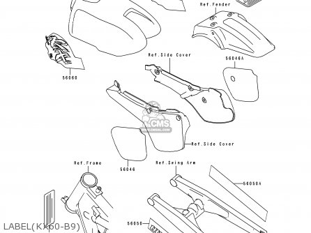 LABEL(KX60-B9) - KX60-B9 1993 USA CANADA