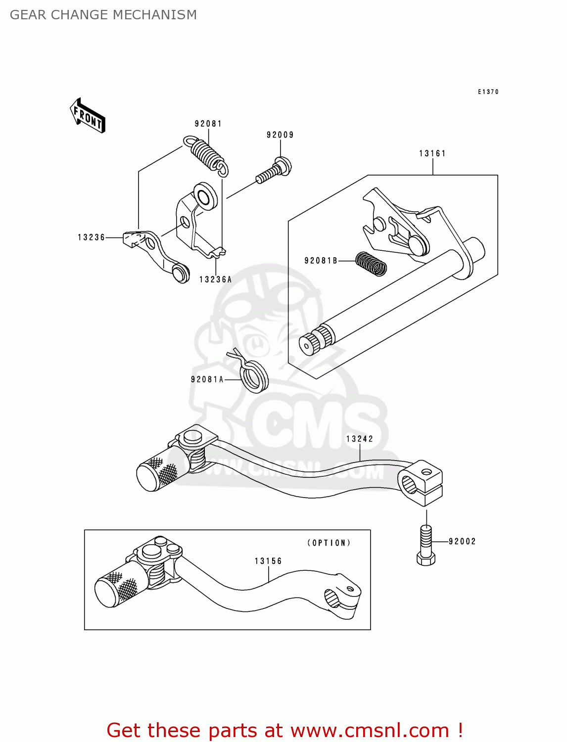 GEAR CHANGE MECHANISM KX65-A1 2000 EUROPE AS