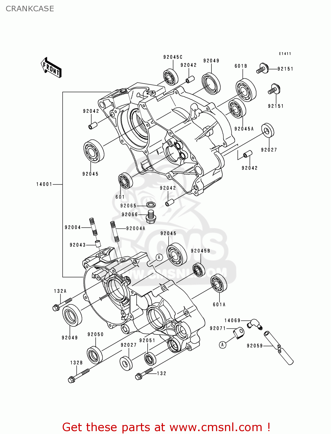 CRANKCASE KX65-A1 2000 EUROPE AS