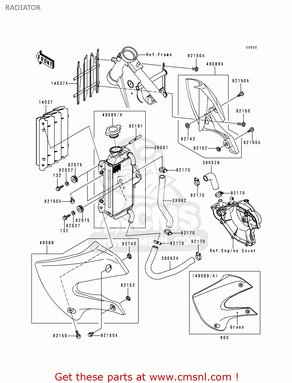RADIATOR KX65-A1 2000 EUROPE AS