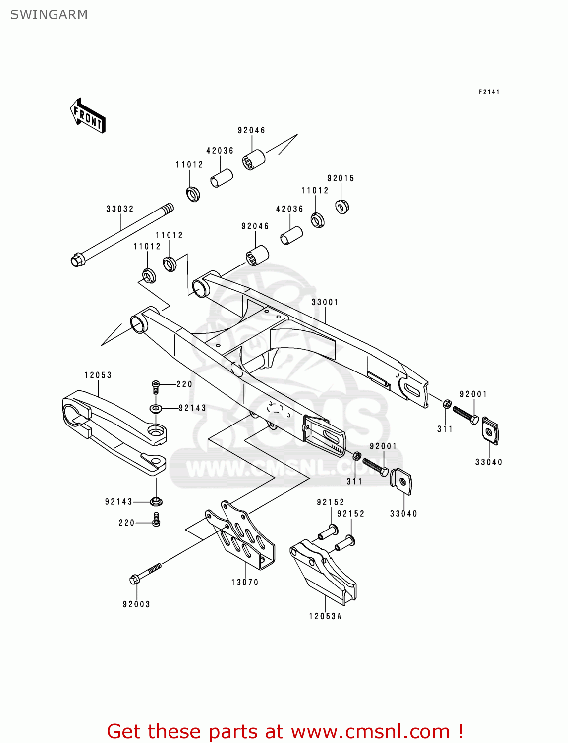 SWINGARM KX65-A1 2000 EUROPE AS