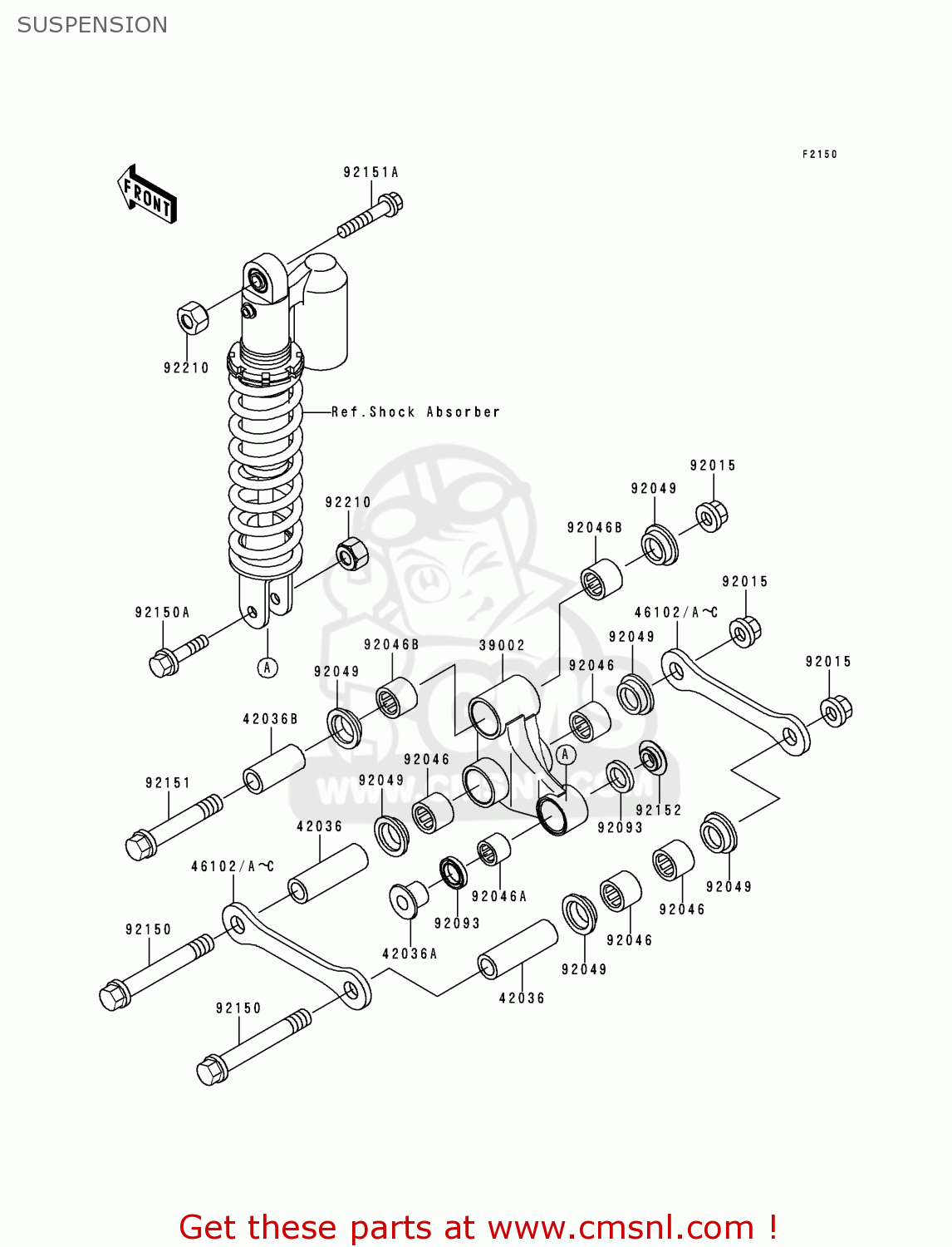 SUSPENSION KX65-A1 2000 EUROPE AS
