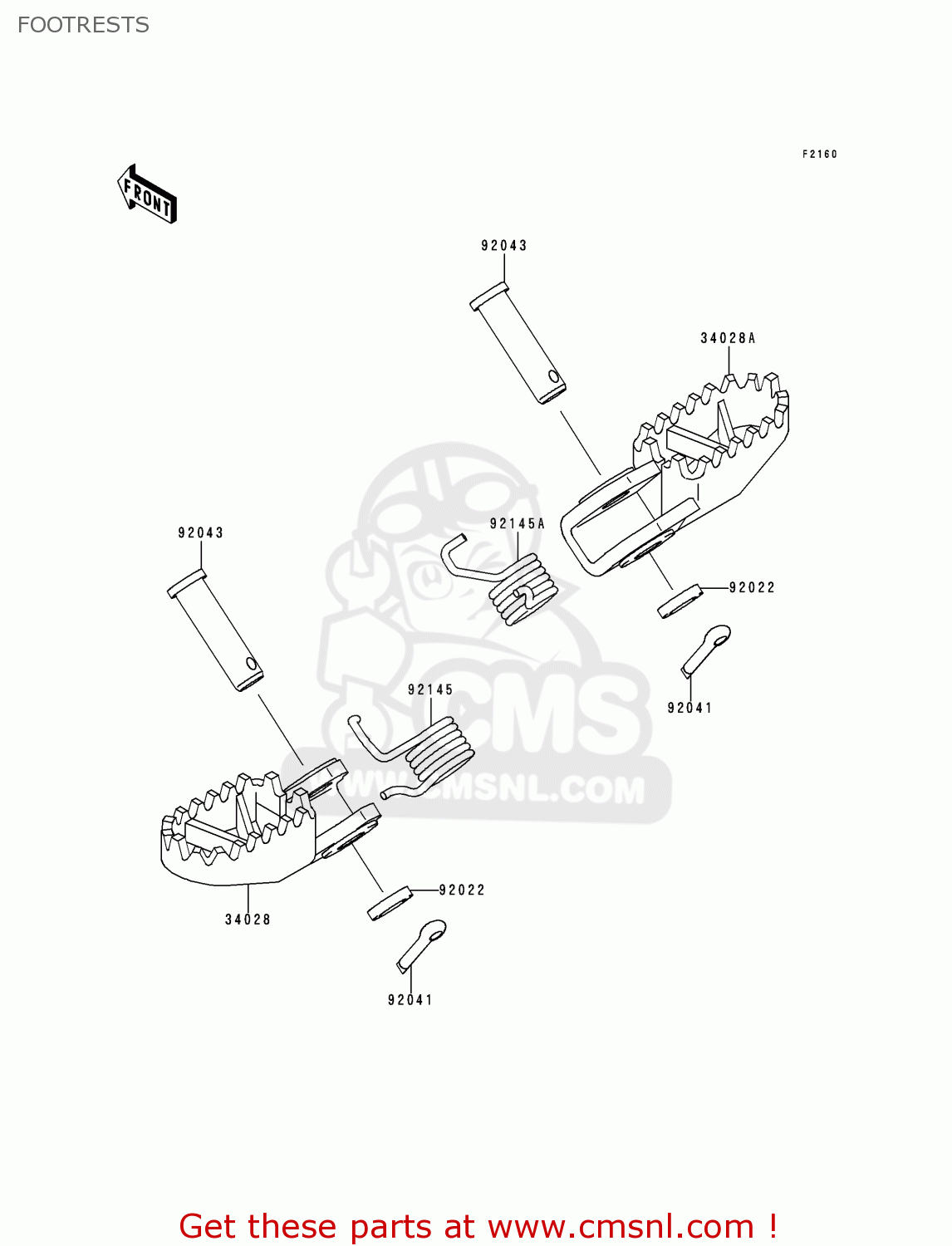 FOOTRESTS KX65-A1 2000 EUROPE AS