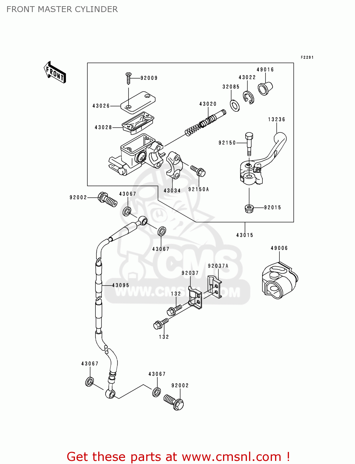 FRONT MASTER CYLINDER KX65-A1 2000 EUROPE AS