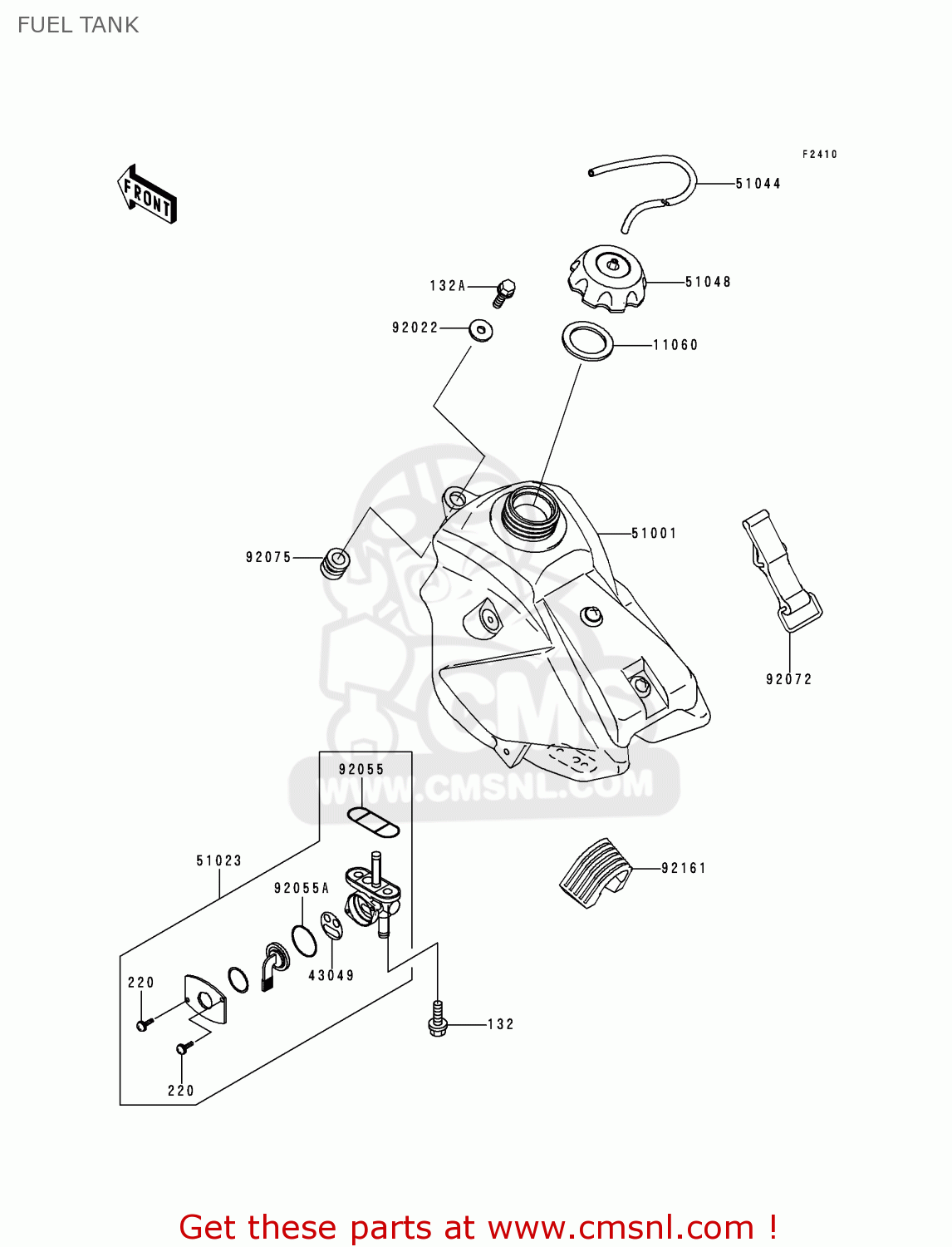 FUEL TANK KX65-A1 2000 EUROPE AS