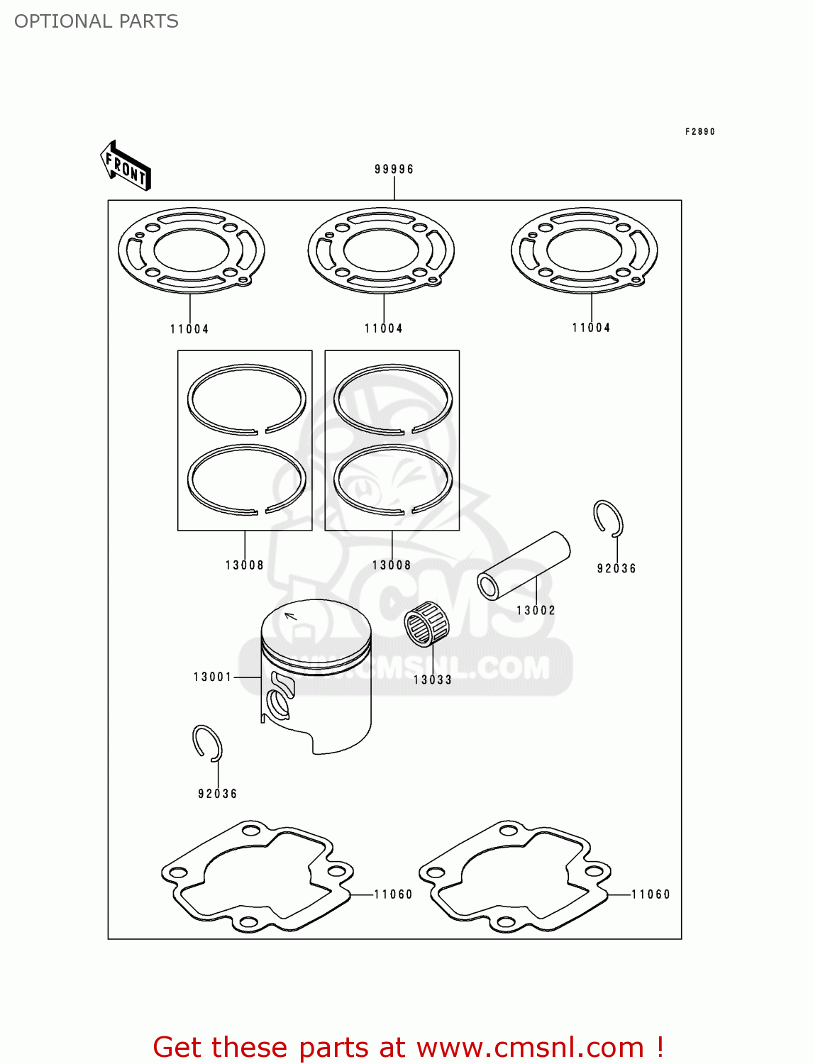 OPTIONAL PARTS KX65-A1 2000 EUROPE AS
