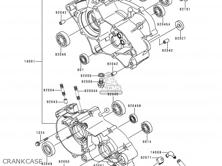 CRANKCASE - KX65-A1 2000 EUROPE AS