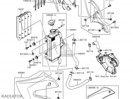 RADIATOR - KX65-A1 2000 EUROPE AS