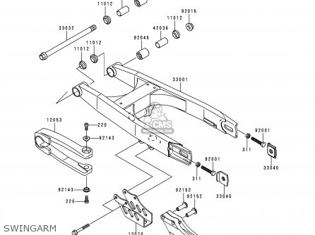 SWINGARM - KX65-A1 2000 EUROPE AS