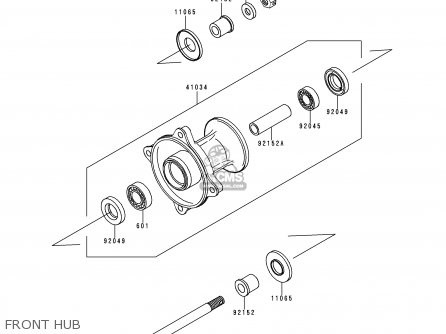 FRONT HUB - KX65-A1 2000 EUROPE AS