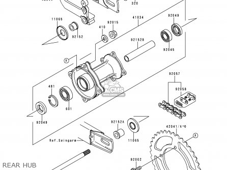 REAR HUB - KX65-A1 2000 EUROPE AS