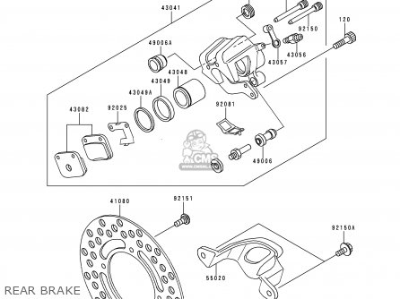 REAR BRAKE - KX65-A1 2000 EUROPE AS