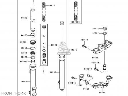 FRONT FORK - KX65-A1 2000 EUROPE AS