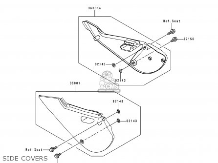 SIDE COVERS - KX65-A1 2000 EUROPE AS